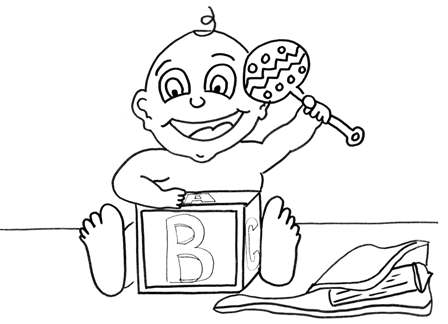 baby coloring page